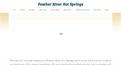 Desktop Screenshot of featherriverhotsprings.com