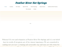 Tablet Screenshot of featherriverhotsprings.com